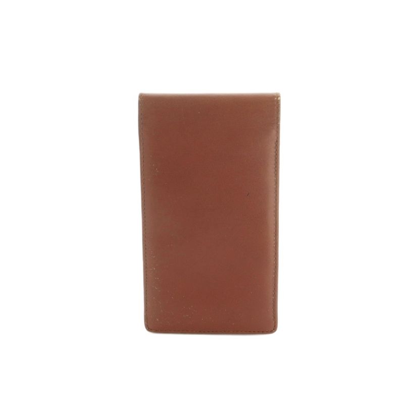 Dior Business Card Holder Case Leather Brown