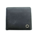 Bvlgari Bifold Wallet Leather Embossed Logo Black