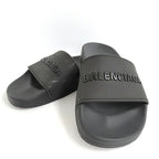 Balenciaga Pull Slide Rubber Sandals Black