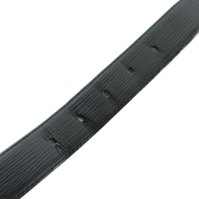 Louis Vuitton Epi Ceinture Classic Noir Black Leather Belt Logo Gold