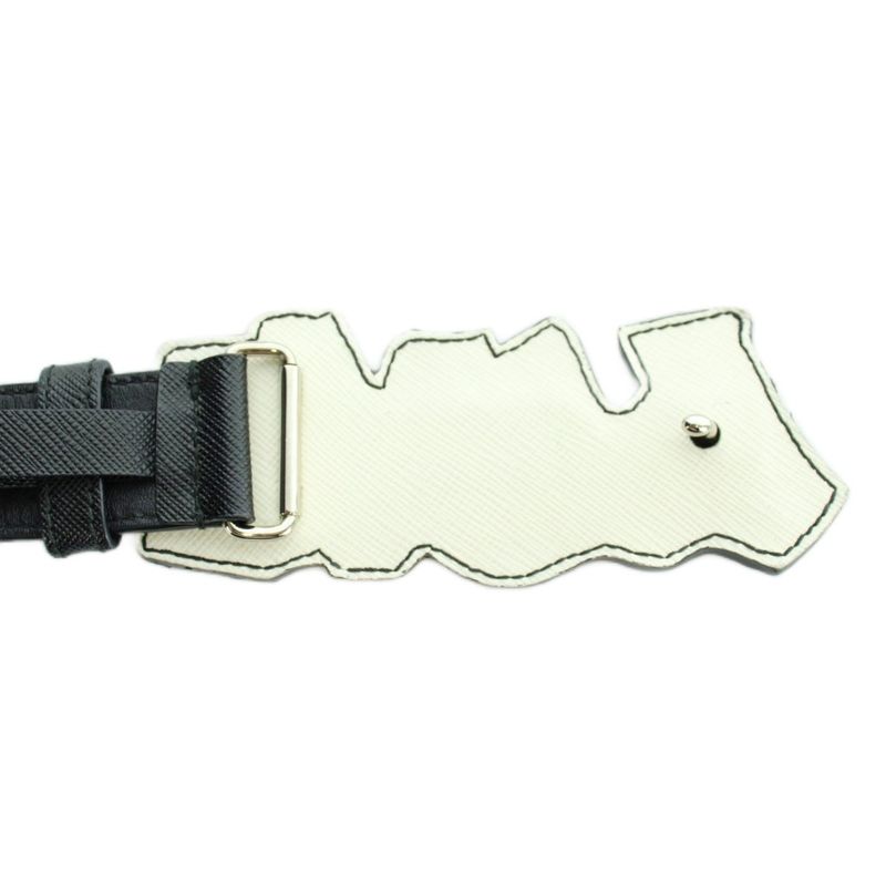 Prada Belt Love Logo Leather 26 Black