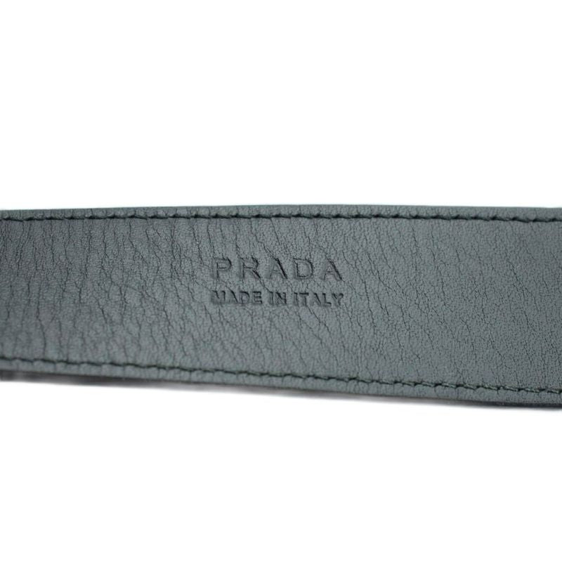 Prada Belt Love Logo Leather 26 Black