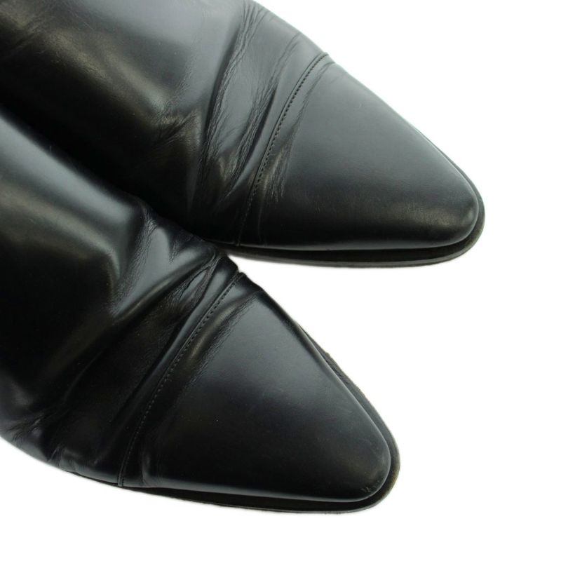 Gucci Business Shoes Leather Straight Tip Monk Strap 42.5 Black