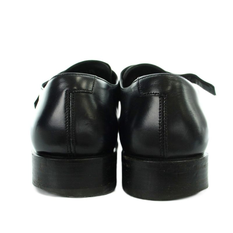 Gucci Business Shoes Leather Straight Tip Monk Strap 42.5 Black