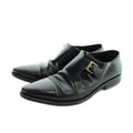 Gucci Business Shoes Leather Straight Tip Monk Strap 42.5 Black