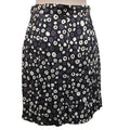 Fendi Tight Skirt Knee Length All Over Pattern Silk Blend 44 Black Purple White