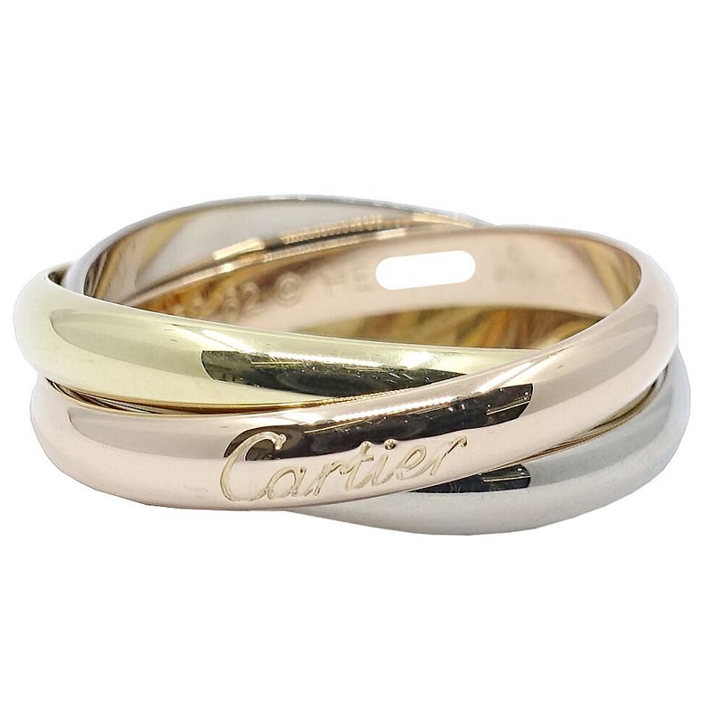 Cartier Ring Trinity 750 18K YG WG PG Triple Color 62 JP