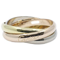 Cartier Ring Trinity 750 18K YG WG PG Triple Color 62 JP