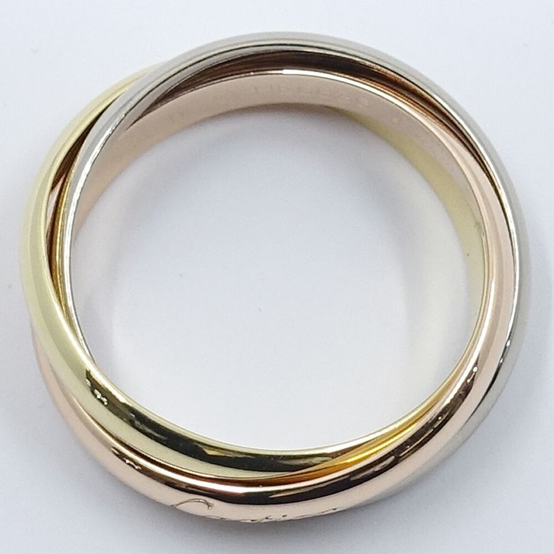 Cartier Ring Trinity 750 18K YG WG PG Triple Color 62 JP