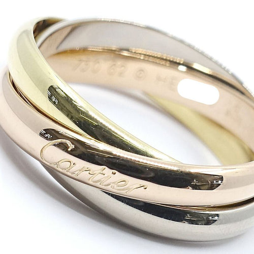 Cartier Ring Trinity 750 18K YG WG PG Triple Color 62 JP