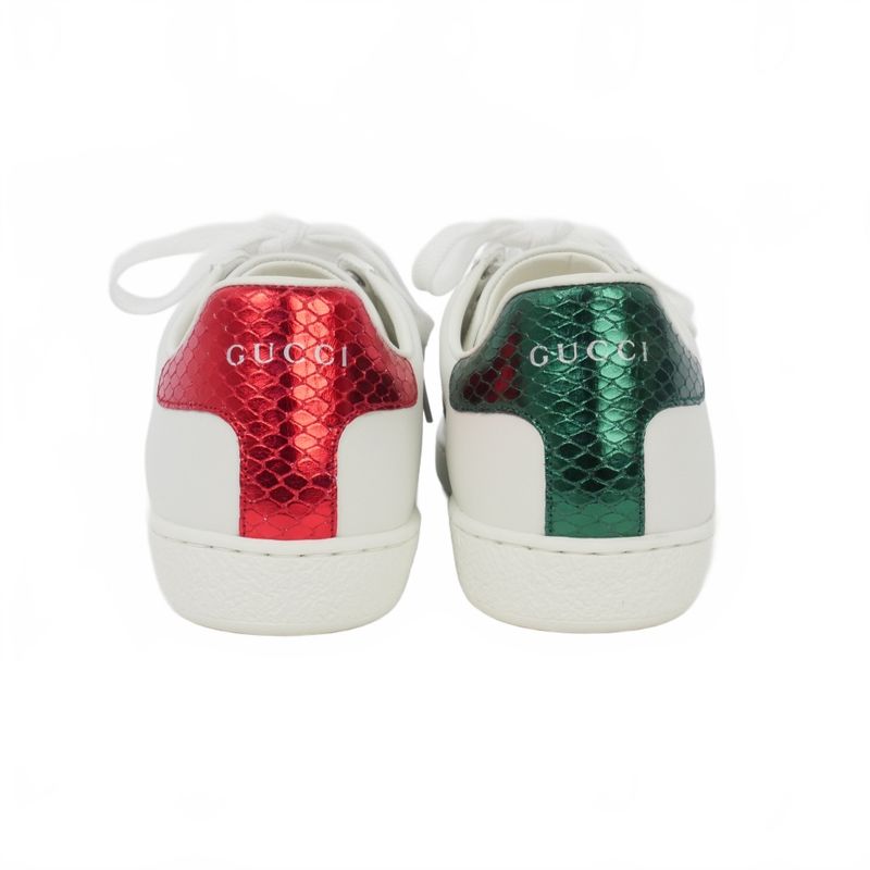 Gucci Ace Embroidered Sneakers Bee Embroidery Bee 38 White