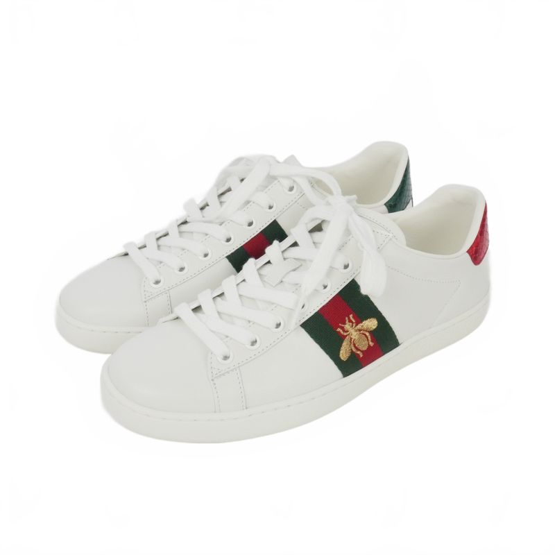 Gucci Ace Embroidered Sneakers Bee Embroidery Bee 38 White