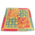 Celine Chain Pattern Scarf Red Green