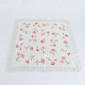 Dior Silk 100% Scarf Carnation Flower Floral Pattern Dot Beige Pink