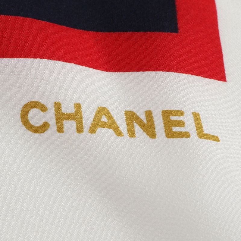 Chanel Silk Scarf CC Logo Rem