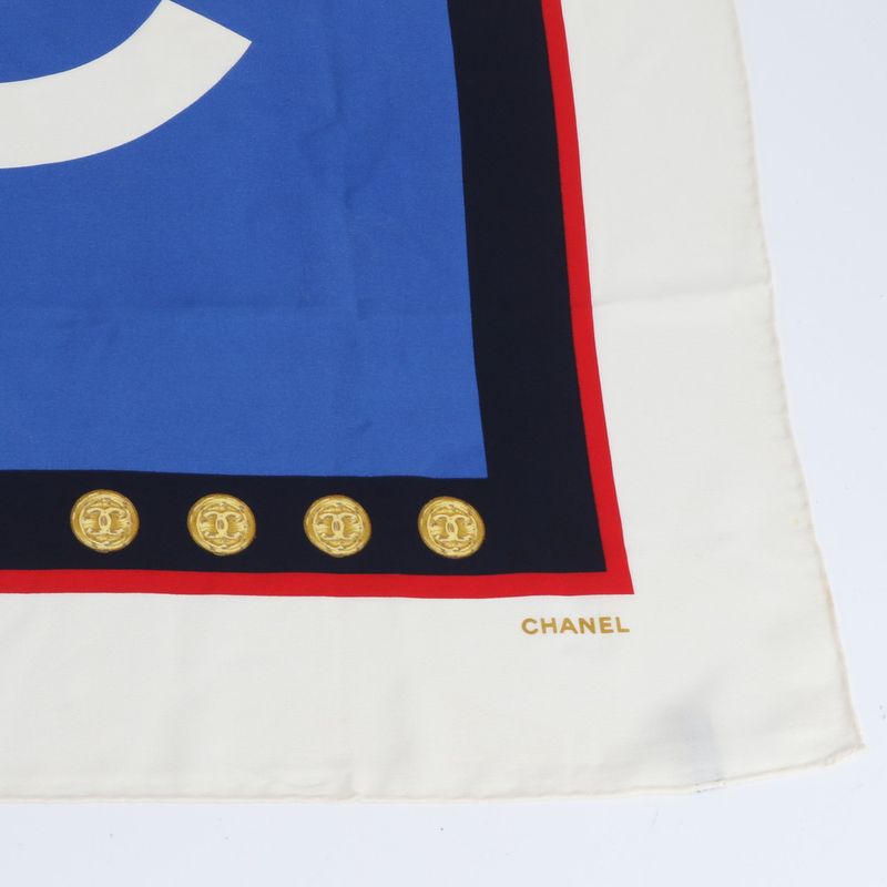 Chanel Silk Scarf CC Logo Rem