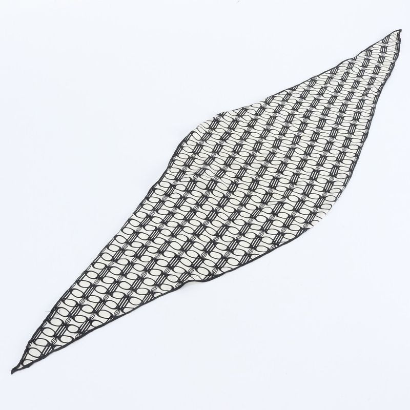 Gucci Tag All Over Pattern Monogram Scarf Black Shawl Rem X White