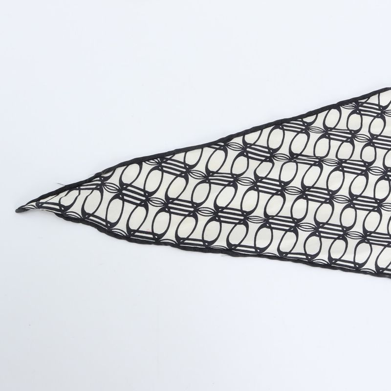 Gucci Tag All Over Pattern Monogram Scarf Black Shawl Rem X White