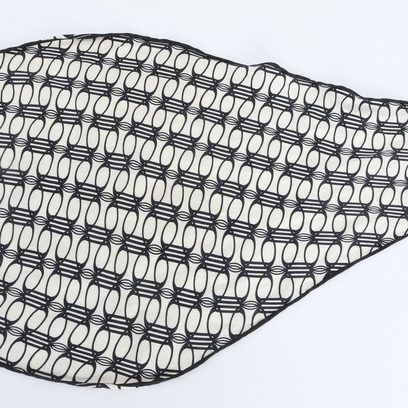 Gucci Tag All Over Pattern Monogram Scarf Black Shawl Rem X White