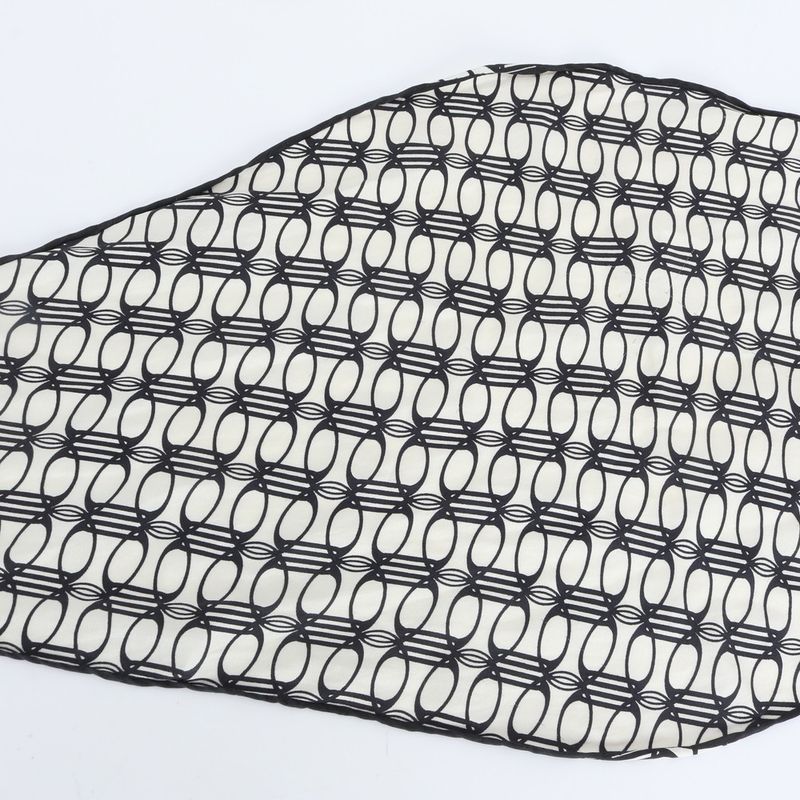 Gucci Tag All Over Pattern Monogram Scarf Black Shawl Rem X White