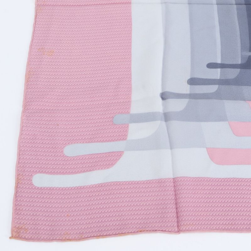 Dior Tagged Silk D Logo Pink Shawl Scarf