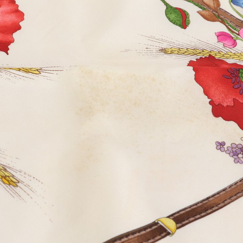 Gucci Flower Floral Scarf Shawl Red Rem