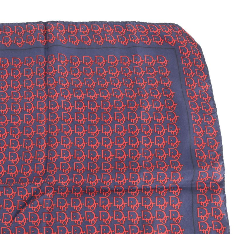 Dior Trotter All Over Pattern Scarf Navy Red