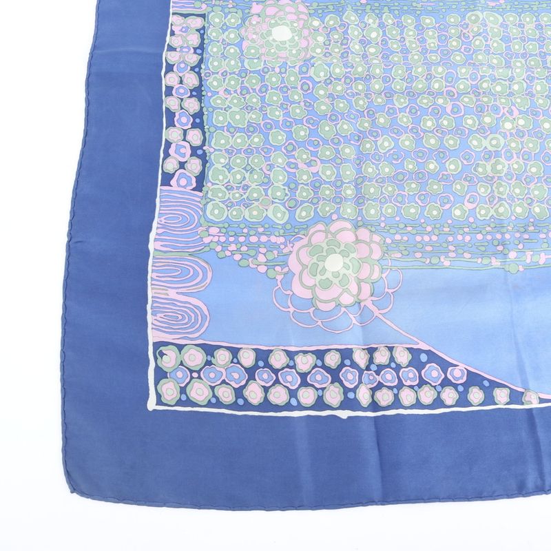 Dior Blue Flower All Over Pattern Scarf Shawl Rem