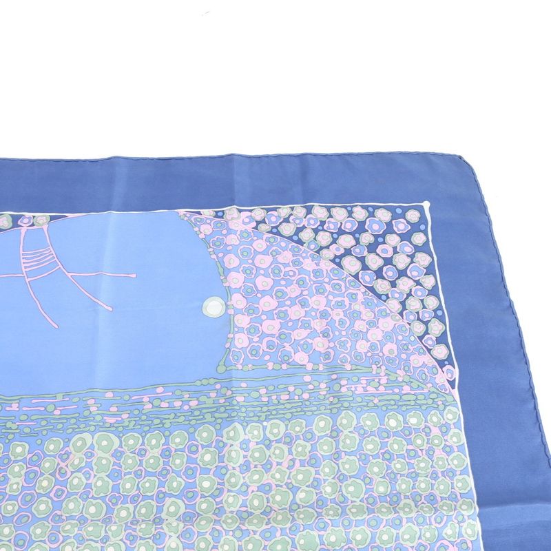 Dior Blue Flower All Over Pattern Scarf Shawl Rem