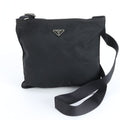 Prada Tessuto Nylon Triangle Logo Leather Shoulder Bag