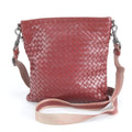 Bottega Veneta Intrecciato Leather Shoulder Bag Bordeaux