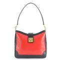 Celine Leather Shoulder Bag Red Black