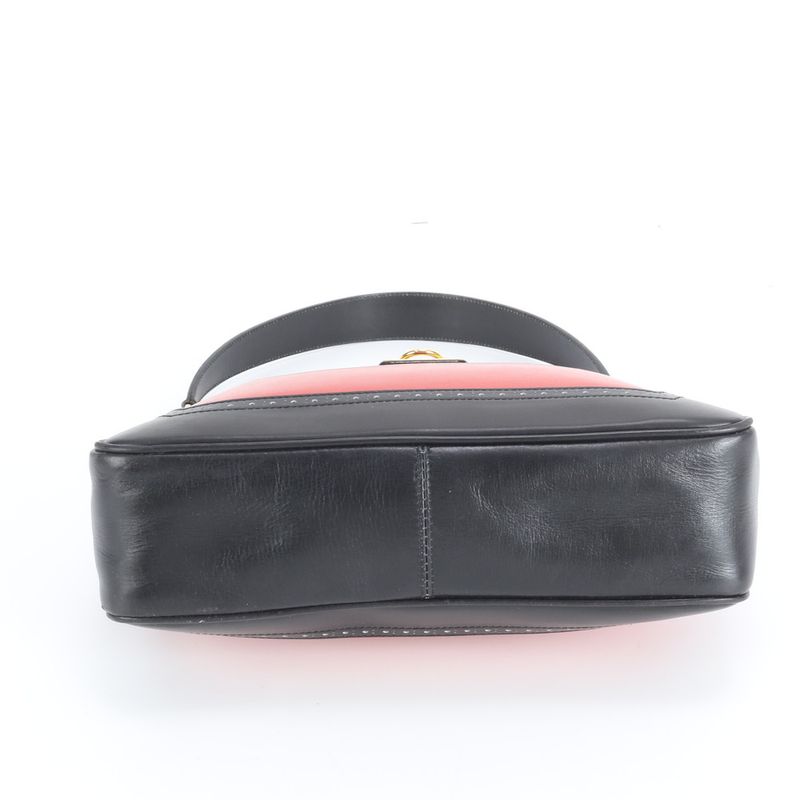 Celine Leather Shoulder Bag Red Black