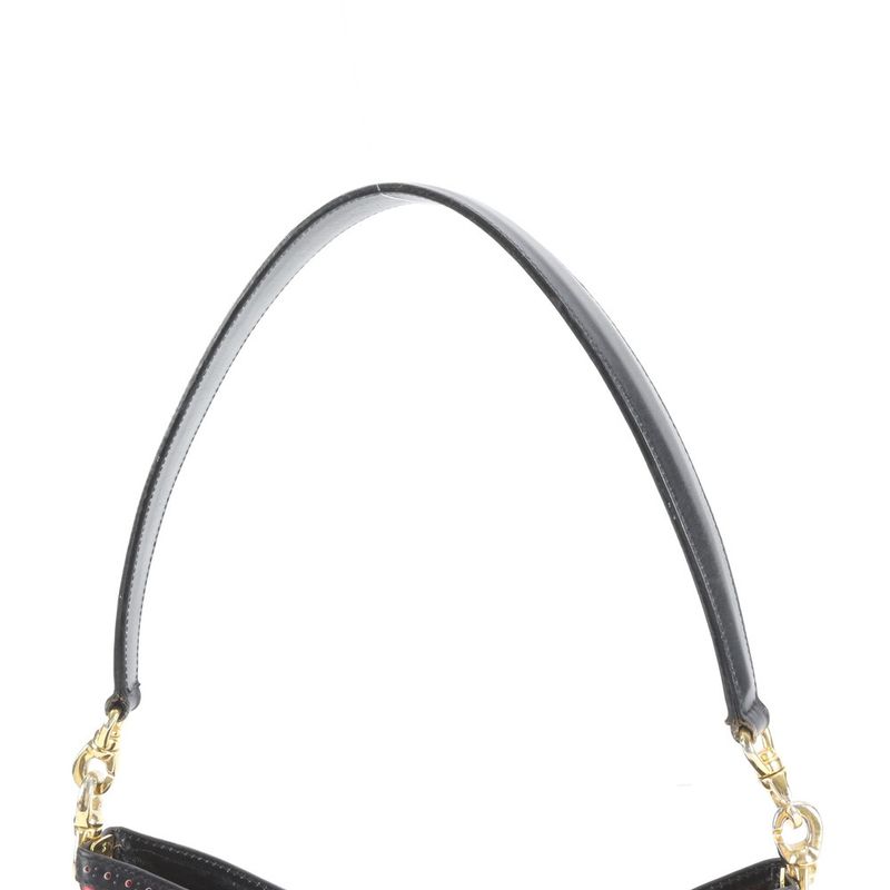 Celine Leather Shoulder Bag Red Black
