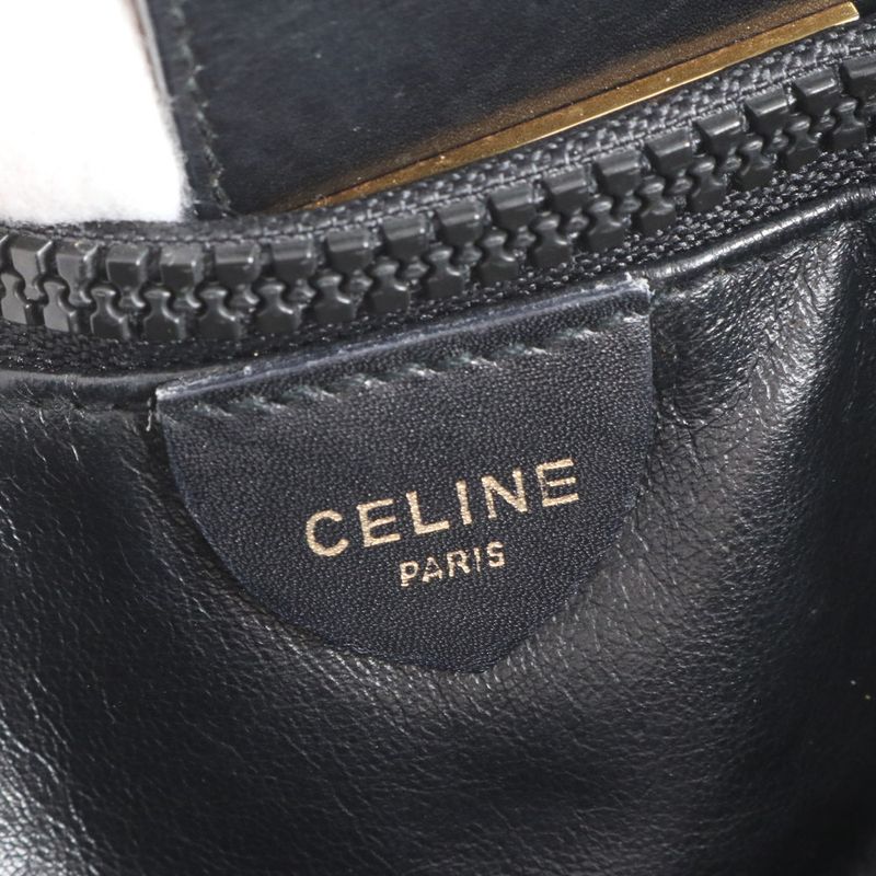 Celine Leather Shoulder Bag Red Black