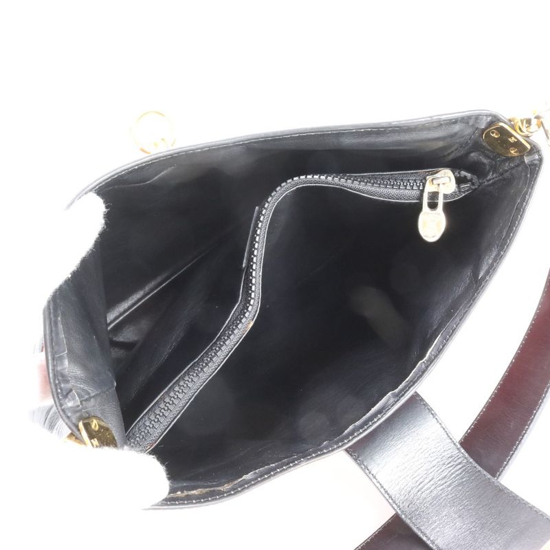 Celine Leather Shoulder Bag Red Black