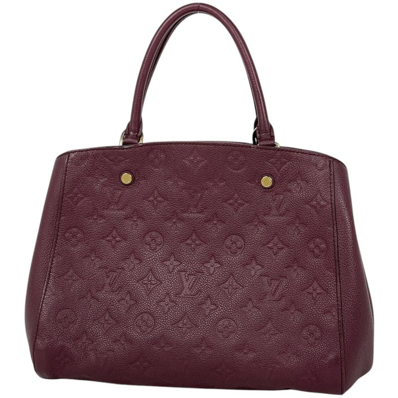 Louis Vuitton Montaigne MM 2-Way Shoulder Bag Monogram Empreinte Leather Raisin