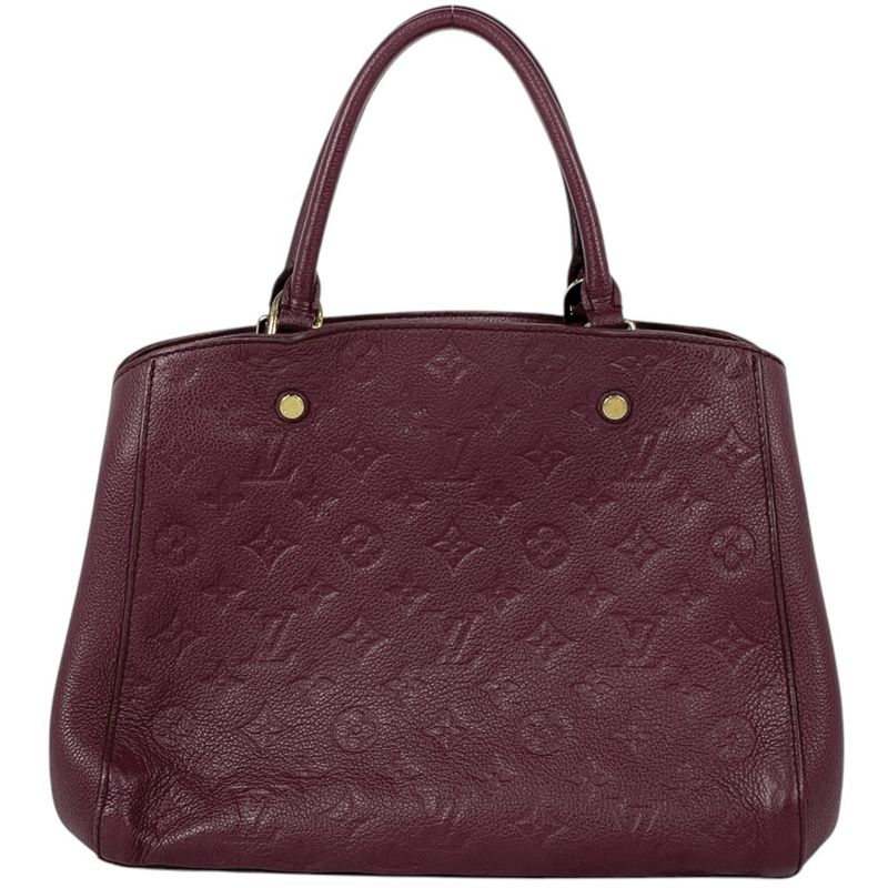 Louis Vuitton Montaigne MM 2-Way Shoulder Bag Monogram Empreinte Leather Raisin