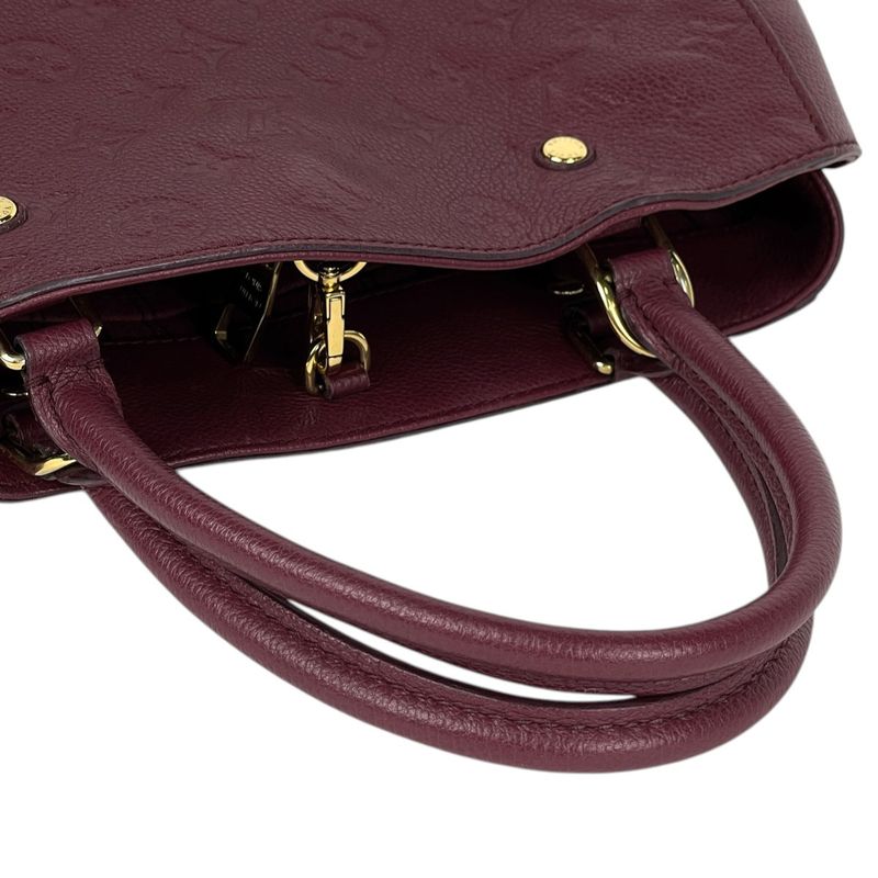 Louis Vuitton Montaigne MM 2-Way Shoulder Bag Monogram Empreinte Leather Raisin