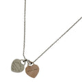 Tiffany & Co Return to Double Necklace Silver Pink