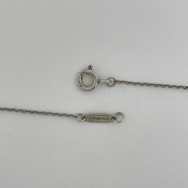 Tiffany & Co Return to Double Necklace Silver Pink