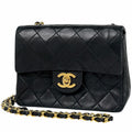 Chanel Mini Quilted Single Flap Chain Shoulder Bag CC Logo