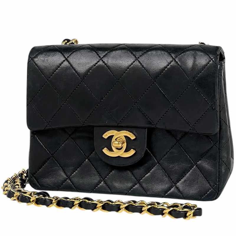 Chanel Mini Quilted Single Flap Chain Shoulder Bag CC Logo