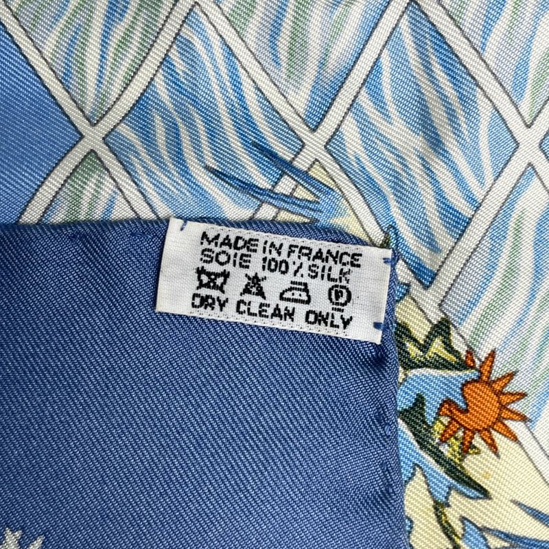 Hermes Carre 90 Paridaiza Paradise Scarf Silk Blue Multicolor
