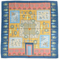 Hermes Carre 90 Paridaiza Paradise Scarf Silk Blue Multicolor