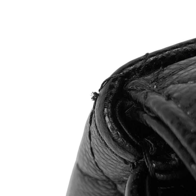 Chanel CC Logo Chain Shoulder Bag Mini Quilted Caviar Leather