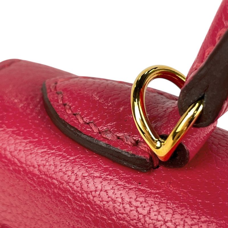 Hermes Kelly 20 2-Way Shoulder Bag Sellier Mini 2 Chevre Rose Extreme