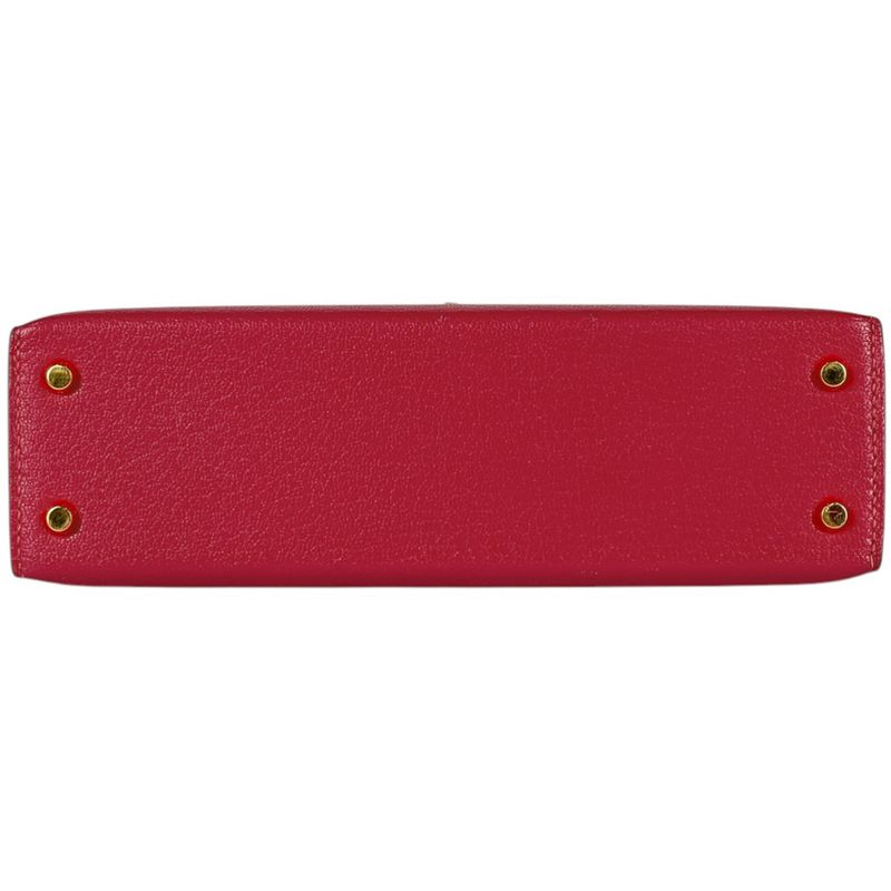 Hermes Kelly 20 2-Way Shoulder Bag Sellier Mini 2 Chevre Rose Extreme