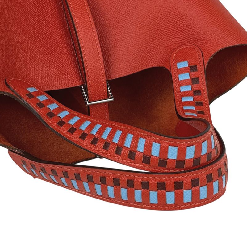 Hermes Picotin Lock PM Mini Bag Tresage Decuille Veau Epsom le Juku Le Juku Blue Nord