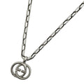 Gucci Interlocking Necklace Pendant Silver